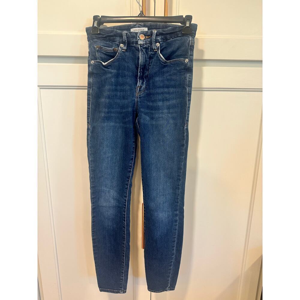 Good American Good Legs women’s jeans size 0/25 mid rise medium wash